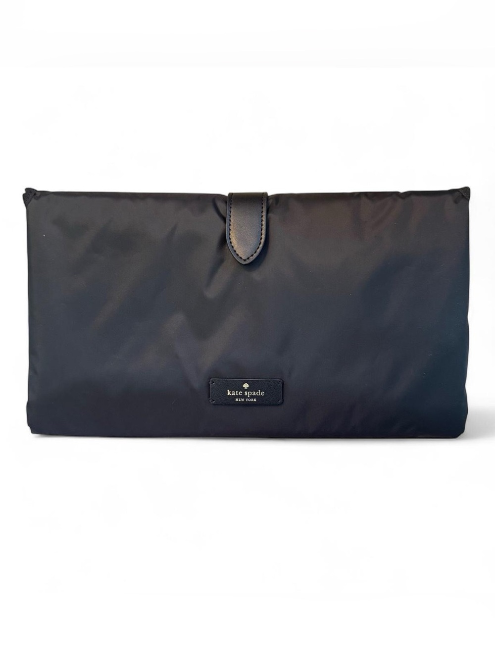 Kate Spade New York Black Nylon Portable Changing Pad Clutch Foldout Baby Mat